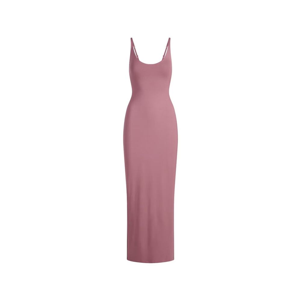 NWOT SKIMS Sleeveless Smooth Layers Maxi Dress in Dusty Rose - Picture 3 of 4